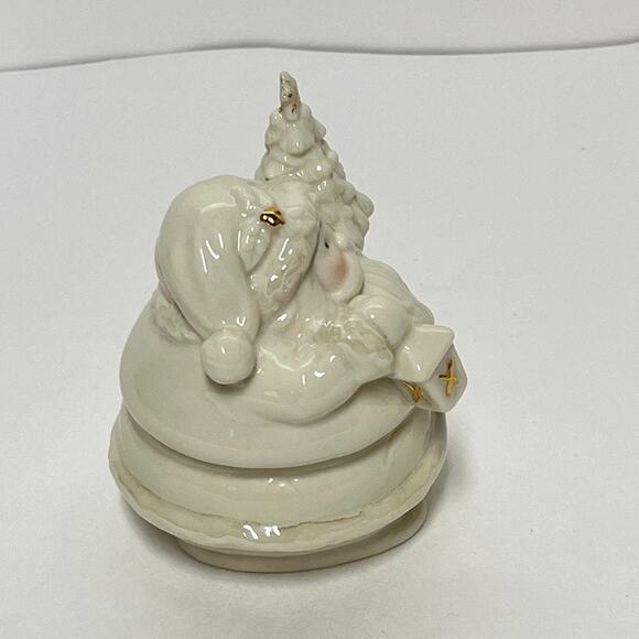 Lenox Roly Poly Porcelain Santa Trinket Box - Picture 4 of 8